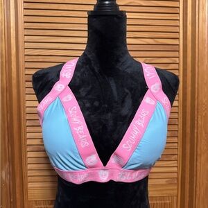 Blue and Pink Women's Scary Bears Bralette